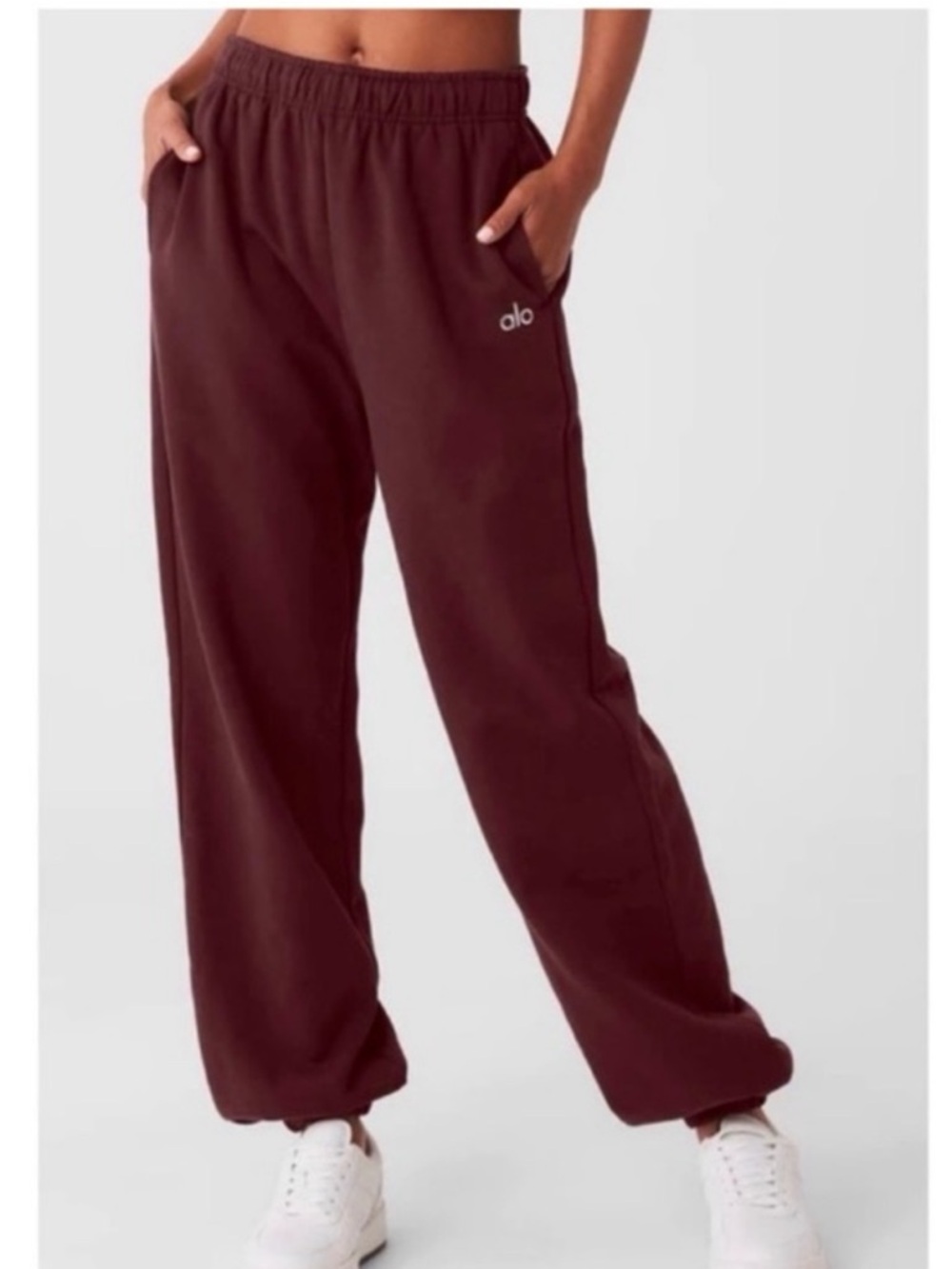 Alo Yoga Accolade Sweatpants Joggers Cherry Cola Sz S 4-6 U5013RG